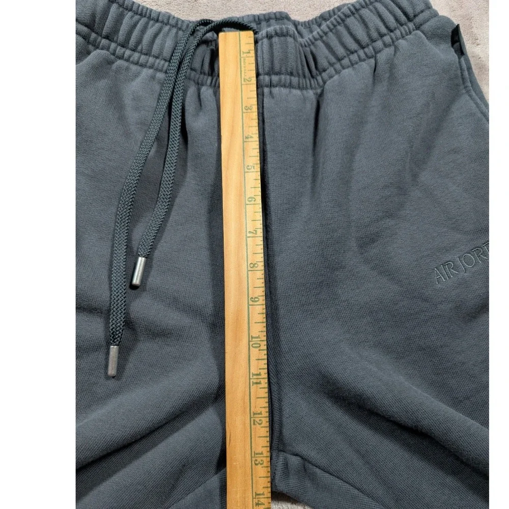 Jordan Wordmark Fleece Sweatpants Men Small Black Grey Embroidered Joggers